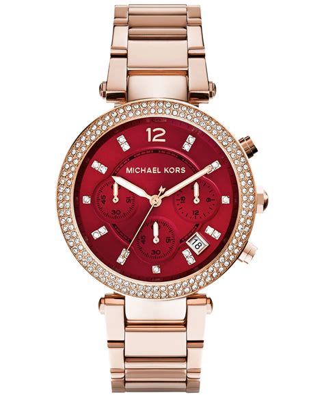 michael kors ladies parker rose|Michael Kors parker chronograph.